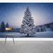 Wallums Wall Decor Snowy Tree 8' x 144" 3 Piece Wall Mural Fabric in Blue/Gray | 144 W in | Wayfair 157740196-144x96