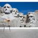 Wallums Wall Decor Mount Rushmore 8' x 144" 3 Piece Wall Mural Set Fabric in Blue/Gray | 144 W in | Wayfair 536094265-144x96