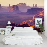 Wallums Wall Decor Red Rock Canyon Sunset 8' x 144" 3 Piece Wall Mural Set Fabric in Brown/Indigo/White | 144 W in | Wayfair 539140565-144x96