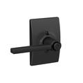 Schlage Latitude Privacy Door Lever in Black | 6.8 H x 7 W x 2.25 D in | Wayfair F40LAT622CEN