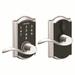 Schlage Touch Keyless Touchscreen Lever w/ Camelot Trim & Accent Lever in Gray | 9.25 H x 6.63 W x 6.1 D in | Wayfair FE695CAM625ACC