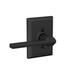 Schlage Latitude Lever w/ Addison Trim Passage (Hall & Closet) Lock in Black | 5.7 H x 6.8 W x 4 D in | Wayfair F10LAT622ADD