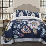 Aster Quilt Navy 3Pc Set King - Lush Decor 16T000812