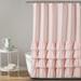 Ella Lace Ruffle Shower Curtain Blush 72X72 - Lush Decor 16T002855