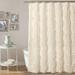 Ruffle Diamond Shower Curtain Ivory 72x72 - Lush Decor 16T001435