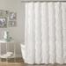 Ruffle Diamond Shower Curtain White 72x72 - Lush Decor 16T001436