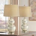 Regency Hill Lili 25" High Fluted Mercury Glass Table Lamps Set of 2