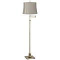 360 Lighting Westbury Gray and Brass Adjustable Swing Arm Floor Lamp