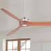 52" Windspun DC Walnut Wood and Nickel Modern Ceiling Fan with Remote