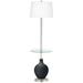 Black of Night Ovo Tray Table Floor Lamp