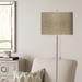 Burlap Print Giclee Contemporary Floor Lamp