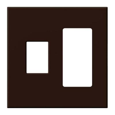 Lutron 68969 - VWP-2CR-BR VAREO WALLPLATE 2GNG CONT/RCPT BROWN Wall Plates