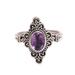 Sparkling Daydream Temple,'Handcrafted Faceted Amethyst Cocktail Ring from Bali'