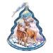 The Holiday Aisle® Frosty Reindeers Tree, Old World Holidays & Christmas Scene Shaped Ornament Holiday Splendor Collection in Blue/Brown | Wayfair