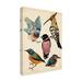 Charlton Home® 'Bird Collection I' Acrylic Painting Print on Wrapped Canvas in Blue/Brown/Gray | 19 H x 14 W x 2 D in | Wayfair