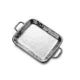 Wilton Armetale River Rock Large Rectangle Tray Handles Aluminum in Gray | 12.5 W x 19 D in | Wayfair 5213065