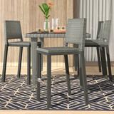 Wade Logan® Popa 30.31" Patio Bar Stool Metal/Wicker/Rattan in Gray | 44.88 H x 21.26 W x 23.23 D in | Wayfair 6B70DADA074E42679CCB5AE883D4DB28