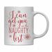 The Holiday Aisle® Rubin I Can Get You On The Naughty List Coffee Mug Ceramic in Brown/Red/White | 3.88 H in | Wayfair