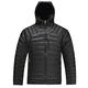 HARD LAND Men's Down Jacket Packable Puffer Jacket Water Resistant Hooded Insulated Lightweight Outdoor Down Jacket Black Size XXXXL