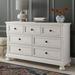 Lark Manor™ Wegford 7 Drawer 65.38" W Solid Wood Dresser Wood in White, Size 40.0 H x 65.38 W x 18.0 D in | Wayfair