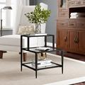 Birch Lane™ Carney End Table Glass in Black/Gray | 24 H x 20 W x 20 D in | Wayfair 88F3879BCD6A4320854A5D449C4C2FD9