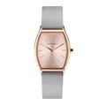 PAUL HEWITT Modern Edge Line Rose Sunray - Rose Gold Stainless Steel Watch for Women with Graphite Leather Bracelet, Rose Dial