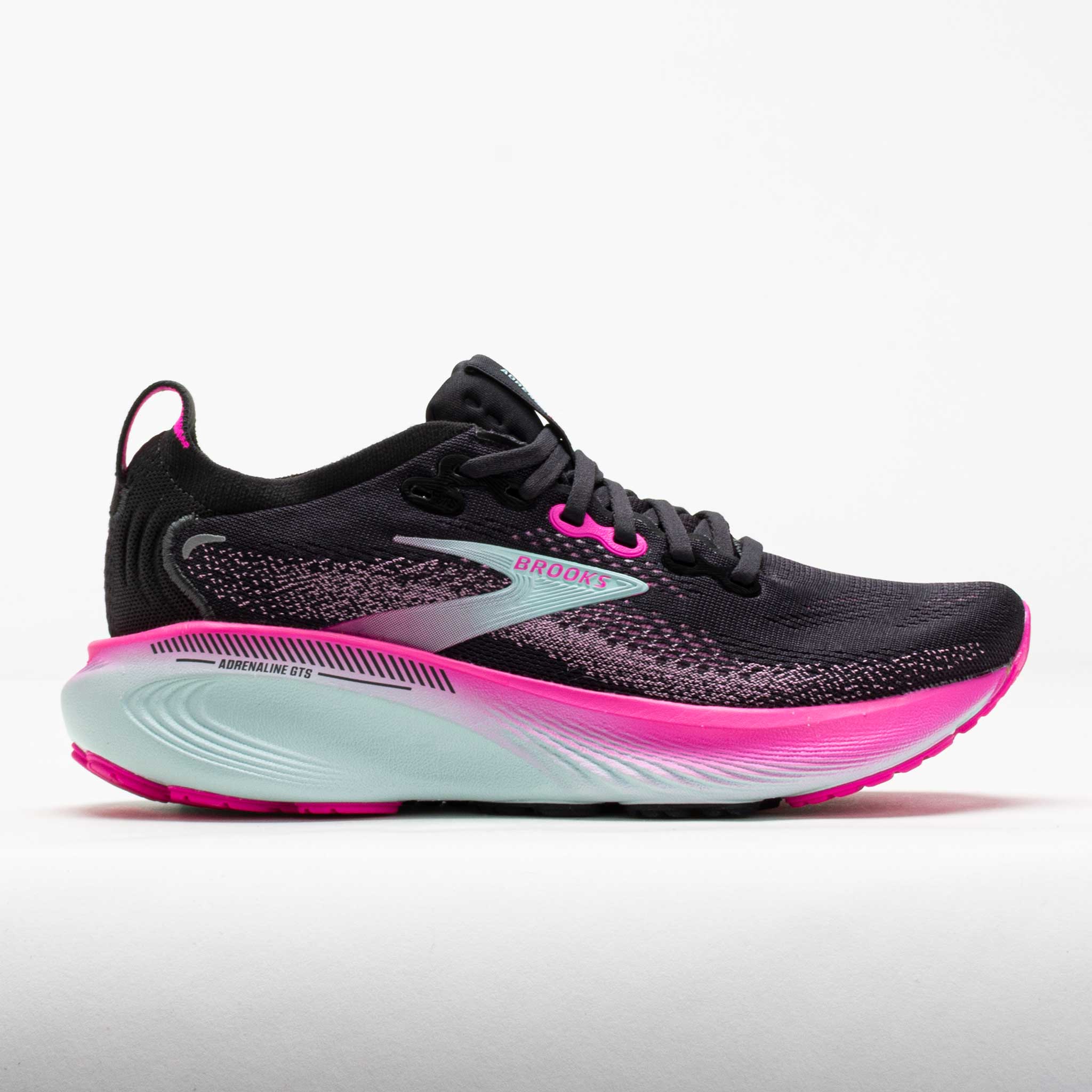 Brooks Adrenaline GTS 25 Women's Running Shoes Black/Cyber Pink/Iced Aqua