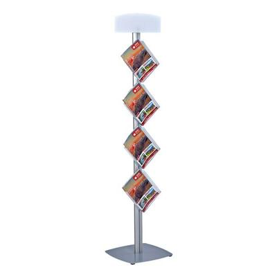 update displays Prospektregal »Variaton 70« 16x Din A4 Stahlblech silber, 45x192x3.3 cm Image