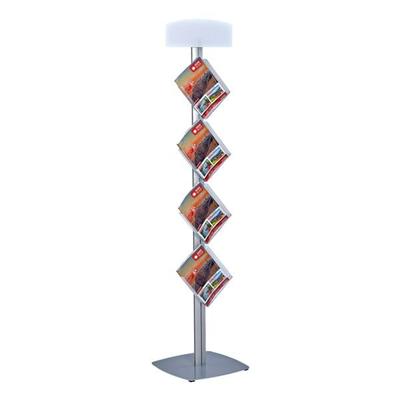 update displays Prospektregal »Variaton 70« 8x Din A4 silber, 45x192x3.3 cm