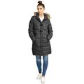 BRAVE SOUL Womens Wizard Long Length Padded Coat Black - UK 10