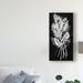 East Urban Home 'Palm Leaf Fresco II' Acrylic Painting Print on Wrapped Canvas in White | 47 H x 24 W x 2 D in | Wayfair