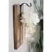 Jar Pine Walnut Flower Wide Hook Wall Décor, Wood in White Laurel Foundry Modern Farmhouse® | 11.5 H x 5.5 W in | Wayfair