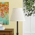 Winston Porter Empire Hardback Lampshade w/ Bulb Clip, Fabric Lampshade for Table Lamps Linen in White | 6.5 H x 8 W x 8 D in | Wayfair