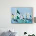 East Urban Home Parking Lot by Curt Crain - Painting Print on Canvas Metal in Blue/White | 24 H x 32 W x 2 D in | Wayfair