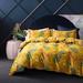 World Menagerie Almyra Yellow/Green/Pink Duvet Cover Set Cotton Sateen in Green/Pink/Yellow | Queen Duvet Cover + 2 Pillowcases | Wayfair