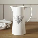 Ophelia & Co. Rousseau 64 oz. Pitcher Ceramic in White | 10 H x 7.87 W in | Wayfair 5072143EEA714FADBEF8F2700DA63177