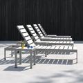 Wade Logan® Aynura 8 Piece 76" Long Reclining Chaise Lounge Set Metal in White | 37 H x 26 W x 76 D in | Outdoor Furniture | Wayfair