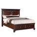 Brinley Cherry Queen Storage 6PC Bedroom Set - Picket House Furnishings CN350QB6PC