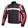 NORMAN Red/Black Men's Jacket Motorcycle Motorbike Waterproof Textile Cordura with CE Armoured (5XL)