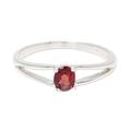 Fiery Solitaire,'Natural Garnet Solitaire Ring from India'