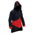 Mens Connor Kenway Assassins Creed 3 Costume Hoodie Denim Jacket Coat Multicolored M