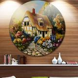 East Urban Home Cityscape 'Fairy House' Painting in Green/Orange | 23 H x 23 W x 1 D in | Wayfair E1E31EFF02E64F82AF56A63564C69DC0