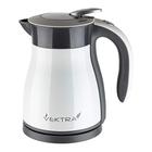 Vektra VEK-1201W Vakuumisolierter Wasserkocher 1,2 L Edelstahl Doppelwandig EU-Stecker, Thermoskanne 2in1 Warmhaltefunktion BPA-Frei Kabellos Sicherheitsverriegelung - Weiß