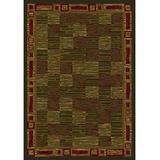 Green/Red 91 x 0.38 in Area Rug - Winston Porter Rische Geometric Tufted Area Rug Nylon | 91 W x 0.38 D in | Wayfair