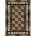 Brown 129 x 0.38 in Area Rug - Astoria Grand Shrout Geometric Tufted Black/Tan Area Rug Nylon | 129 W x 0.38 D in | Wayfair