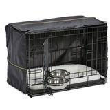 MidWest Homes for Pets iCrate Dog Crate Starter Kit/Includes Dog Crate, Bed, 2 Bowls, Crate Cover, Stainless Steel | 16 H x 22.5 W x 14 D in | Wayfair