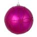 Vickerman 537732 - 6" Fuchsia Candy Ball Circle Glitter Christmas Tree Ornament (3 pack) (N182670D)