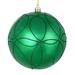 Vickerman 537633 - 6" Seafoam Green Candy Ball Circle Glitter Christmas Tree Ornament (3 pack) (N182644D)