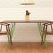 Tronk Design Williams Dining Table Wood/Metal in Red/Gray/Yellow | 30 H x 46 W in | Wayfair WIL_DIN_WAL_SM_REC_RD