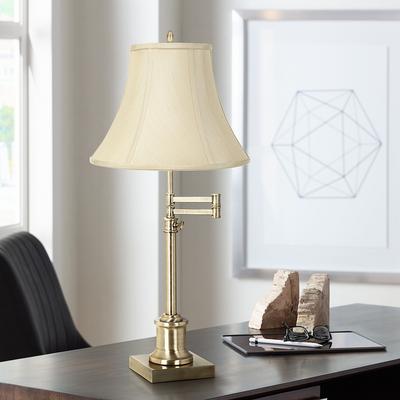 360 Lighting Westbury Imperial Taupe Bell Brass Sw...